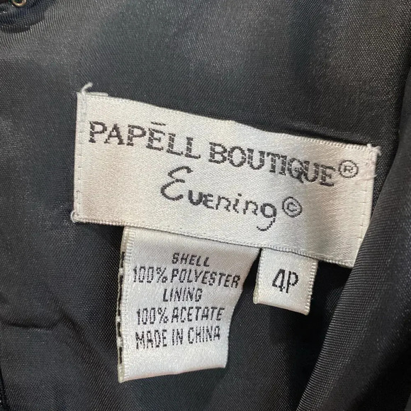 ADRIANNA PAPELL Vintage 90s Goth Prom Evening Dress Burgundy Red Size 4P Vampire - Picture 4 of 7